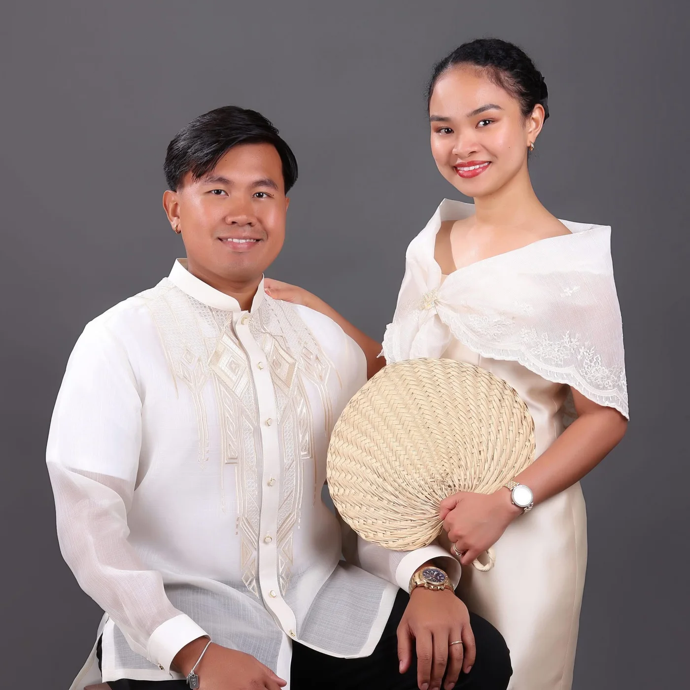John Ericson and Kathleen in a studio portrait